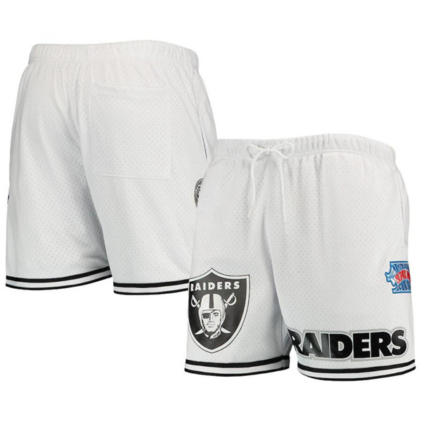 Men's Las Vegas Raiders White Mesh Shorts